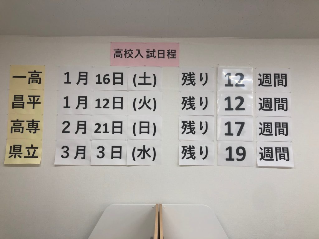 県立入試まで週をきりました T S ティーズ 学習塾 いわき市自由ケ丘の個別指導塾